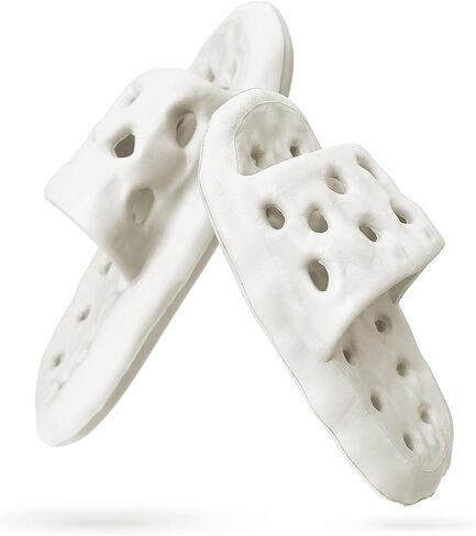 TSSPLUS Shower Shoes with Arch Support, Quick Drying Non-Slip Pool Slides Lightweight Beach Sandals with Drain Holes Comfortable House Slippers for Women Men in Saudi Arabia