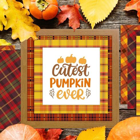 24Sheet Fall Scrapbook Paper Set 12x12 inches Thanksgiving Day Decorative Cardstock Paper for Card Making Craft Scrapbooking Junk Journal Gift Decoration Supplies(C-Fall) in Saudi Arabia
