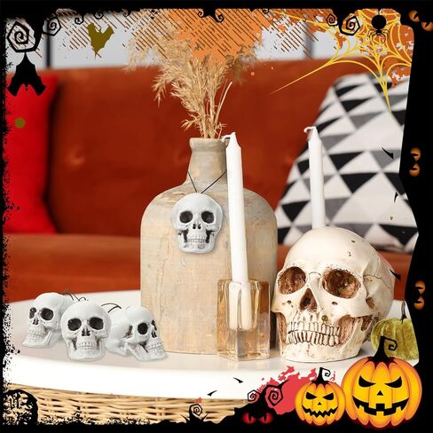 72 Pcs Halloween Mini Hanging Skull Bulk Mini Halloween Skull Heads Halloween Tree Decorations Hanging Skull Pendants Small Size Skeleton Decor for Halloween Holiday Party Tree Ornaments in Saudi Arabia