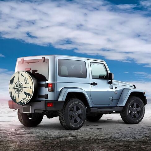 غطاء إطار احتياطي مناسب عالمي لمقطورات RV وسيارات الدفع الرباعي والتخييم - واقي عجلة مقاوم للطقس، علم أنا أكره سحب غطاء الإطار الاحتياطي للتخييم المزخرف مقاس 14 بوصة in Kuwait