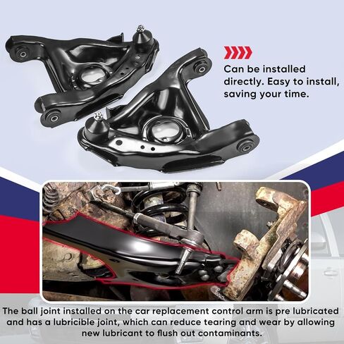 K620251 Front Lower Control Arm - Front Lower Control Arm Kit for Chevrolet S10 Blazer LLV GMC S-15 Jimmy Pickup Sonoma Hombre K620252 2Pcs in Kuwait