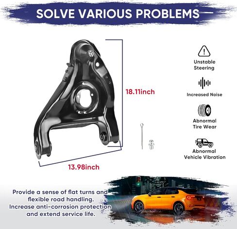K620251 Front Lower Control Arm - Front Lower Control Arm Kit for Chevrolet S10 Blazer LLV GMC S-15 Jimmy Pickup Sonoma Hombre K620252 2Pcs in Kuwait