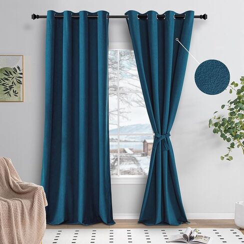 Hiasan Yellow Velvet Curtains 90 inches Length 2 Panels - Luxury Room Darkening Curtains for Bedroom Living Room, Thermal Insulated Super Soft Grommet Window Drapes with Tiebacks, 52 inches Width in Saudi Arabia