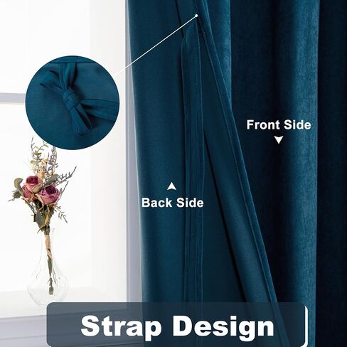 Hiasan Yellow Velvet Curtains 90 inches Length 2 Panels - Luxury Room Darkening Curtains for Bedroom Living Room, Thermal Insulated Super Soft Grommet Window Drapes with Tiebacks, 52 inches Width in Saudi Arabia