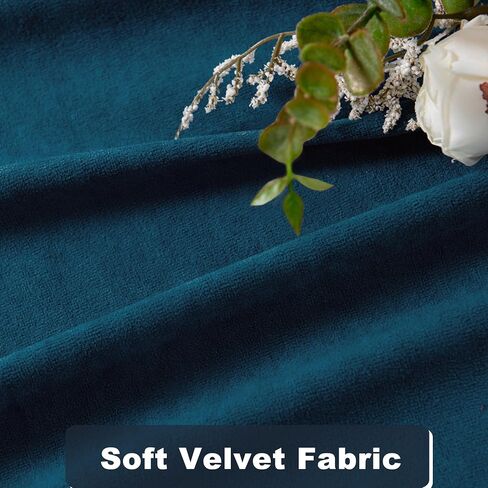 Hiasan Yellow Velvet Curtains 90 inches Length 2 Panels - Luxury Room Darkening Curtains for Bedroom Living Room, Thermal Insulated Super Soft Grommet Window Drapes with Tiebacks, 52 inches Width in Saudi Arabia