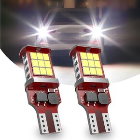 2 PCS Car 921 T15 Flash Brake Light, 360 Degree Lighting 300% Brihgter Reversing Light, Waterproof Low-temperature Plug-and-Play Bulb, Universal Installation Error-free Bulb for Car (White)