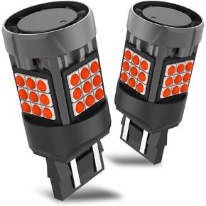 7443 LED Bulbs Red Brake Light Bulb for 2014-2024 Chevy Silverado 1500, Super Bright W21/5W Rear LED Brake Light Tail Stop Lights, Pack of 2