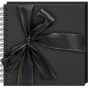 Vienrose Scrapbook Photo Album, Memory Book, Wedding Album, DIY Scrapbook, 8.07x8.07 Inch, 40 Pages, Hard Kraft Paper Cover with 3 Corner Stickers, Ideal for Travel Journals, Baby Records White