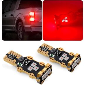 2 PCS T15 Car LED Reversing Light, 15mm x 35mm 3030 9SMD Circuit Board Decoded High-brightness Brake Light, 360 Degrees No Blind Angle Lighting Accessories, Suitable for Most Models (White)