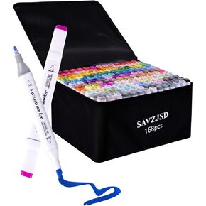 240 Colors Premium Alcohol Markers, [2024 Upgraded] Dual Tips Markers for Kids and Adults, Art Markers Set in Coloring, Painting(Fine & Broad)