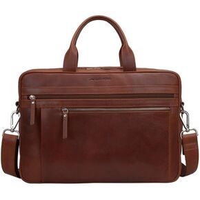 Marc Peter Laptop Bag Los Angeles I Leather Shoulder bag for 15.6 inch Laptop I Briefcase for men and women