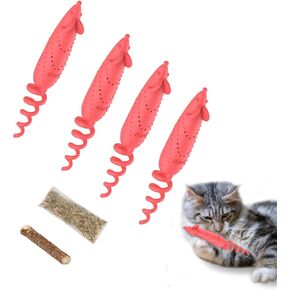 Gigwi Catnip Toys for Cats, Interactive Plush Cat Kicker Toys Set Bread Design, Crinkle Cat Toys for Enrichment with Refillable Catnip, Safe Material Kitten Teething Toys for Chewing, 6 Pack