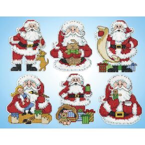 Design Works Crafts Inc. Santa Counted Cross Stitch Ornament Kit, Multi