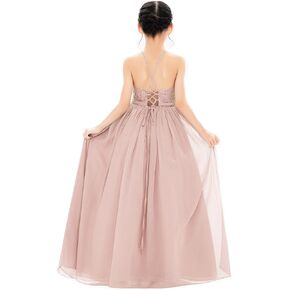 Lace Up Criss-Cross Back Flower Girl Dress Dancing Fashion Gowns Toddlers HLC
