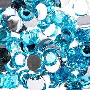 John Bead 500 Pieces 10mm (SS45), Crystal, Acrylic Round Flat Back Rhinestones for Jewelry Making, DIY Crafts, Nail Art, Face Makeup, Clothes