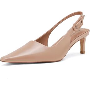 MUCCCUTE Slingback Heels for Women Closed Pointed Toe Heels Women's Pumps 2 3/5" Mid Heel Comfortable Office Wedding Party Pump