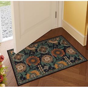 Lahome Sunflower Kitchen Runner Rug, 2x6 Carpet Runners for Hallway 6ft Washable Runner Rug Non Slip Bathroom Runner, Farmhouse Green Floral Runner Rug Floor Carpet for Bedroom Laundry Entryway