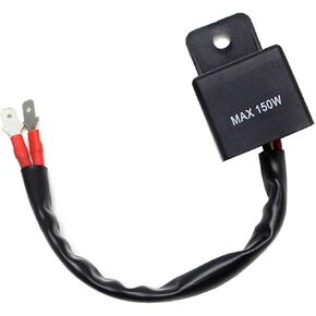 iJDMTOY 2-Pin 2Pin Electronic FL1 LED Flasher Relay Fix Compatible with Motorcycle/Bike LED Turn Signal Bulbs Hyper Flash/Rapid Blink Issues