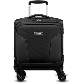 LUGGEX Underseat Carry On Luggage with Removable Wheels - Soft Sided Personal Item Luggage - Sleek Efficiency, Design in Motion