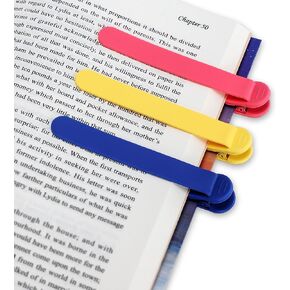 3Pcs Automatically Stay in Place Bookmark, Bookmarks for Women, Men, Book Lovers, Page Markers for Students Teachers Reading, No Hassle to Turn The Page, Silicone Book Mark Clip