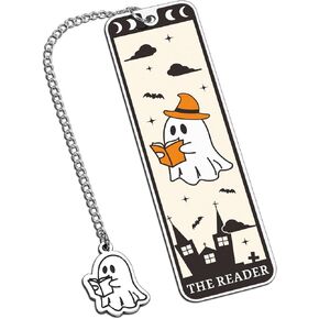 Halloween Bookmarks Boo Basket Stuffers for Women Men Adults - Spooky Basket Stuffers for Adults Spooky Gifts for Her Him Spooky Halloween Basket, Halloween Birthday Gifts The Reader Christmas
