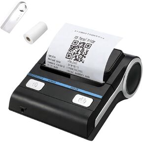 80mm Bluetooth Portable Thermal Receipt Printer,only Compatible with Android/Windows, Can't Support iOS/ipad/MAC,3 inch Ticket Wireless Android Bill Invoice Printer for Small Business