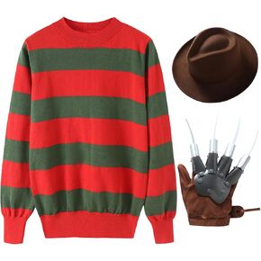 eforpretty Halloween Costume for Kids Boys Knitted Sweater Jumper with Leather Glove Set