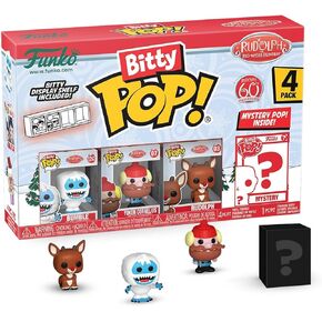 Funko Bitty Pop! Rudolph: Mini Collectible Toys 4-Pack - Bumble™, Yukon Cornelius™, Rudolph®, & Mystery Chase Figure (Styles May Vary)