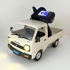 WPL RC Car 1/10 Scale RC Kei Truck Suzuki RC Drift Car WPL D14 Remote Control Car 4x4 Off Road Carry RTR 2.4 GHz Proportional Throttle Steering 280 Motor 4WD Hobby Grade Toys for Adult