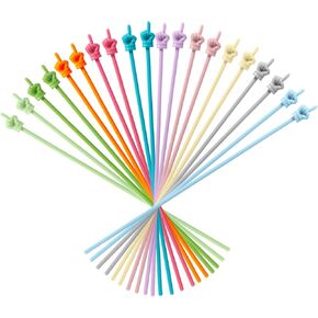 20pcs Mini Hand Pointers, Plastic Mini Teacher Pointers Finger Pointer Stick for Reading Small Pointer Finger Stick Primary Kindergarten Teaching Reading (Macaron Color, Transparent)