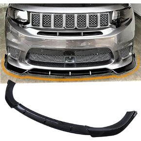 Front Bumper Lip Fit for 2014-2021 Jeep Grand Cherokee SRT /2018-2021 Trackhawk Sport Splitter Spoiler Diffuser Protector Guard Wing Body Kit Air Dam Accessories (Matte Black)