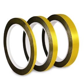 Gold Washi Tape Gold Metallic Mirror Like Tape Gold Shiny Finish Mylar Film Tape for Gift Wrapping, Card Making, Crafts Decoration, Detailing Wall & Furniture(3 Rolls,1/5", 2/5", 3/5", 165 Yards)
