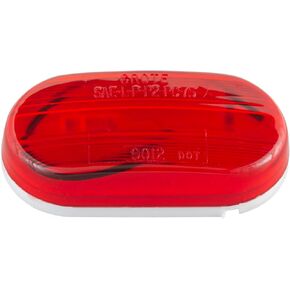 Grote 46702 Single-Bulb Oval Clearance Marker Light with Optic Lens - Red