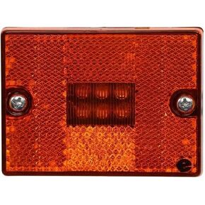 Optronics Led C/M Sq Amb Stud Mt Reflex 6D 2.88