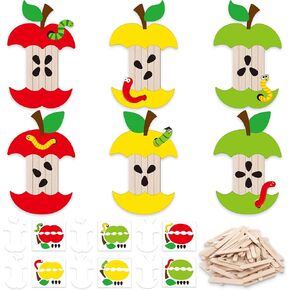 30 مجموعة من أدوات Apple Core Craft للأطفال من Apple Stick Magnet Craft DIY Fall Crafts اصنع Apple Craft الخاصة بك للأطفال في فصل الخريف والمدرسة والفصول الدراسية المنزلية والأنشطة الترفيهية للحفلات