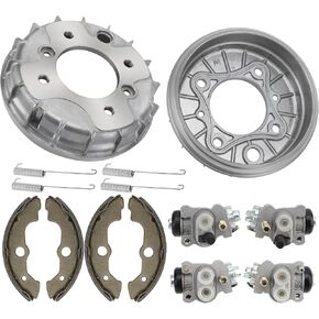 M MATI Front Brake Wheel Cylinders Drums Shoes Kit Left&Right for Honda Rancher 350 400 2004-2007 Rubicon 500 2001-2004 Rincon 650 2003-2005 45310-HN2-006 45330-HN2-006 45350-HN5-N01 45370-HN5-N01