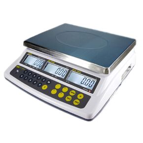 CK-60 Digital Price Computing Scale Rechargeable Battery Operated, NTEP Approval Class III, LCD Display, Portable Compact, Stainless Steel Platter, (60 x 0.01lb)