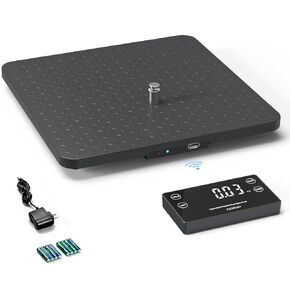 Shipping Scale 440lbs x 1oz Wireless Ultrathin ABS Large Platform Luggage Scale Superlight Postal Scales for Shipping Packages,Post Offices,Luggage,Battery and Adapter