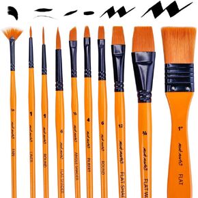 Mont Marte Signature Brush Set with Wallet, 17 Piece, Suitable for Oil, Acrylic, Watercolor and Gouache Paint, Easel Wallet Included