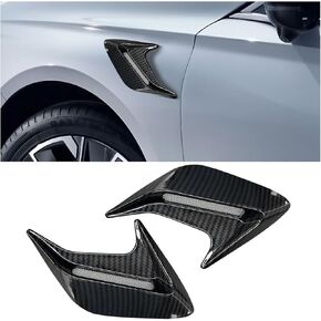 2PCS Car Hood Ventilation Trim Cover, Air Flow Intake Scoop Hood Cover, Shark Gill Bonnet Vent Trim, Automotive Exterior Decorative Accessories for Car SUV Truck (Black)