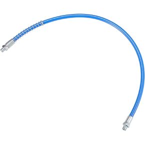 1Pc 24 Inch Universal 1/8" NPT Grease Gun Flex Hose - Trailer Flex Grease Hose Extension Non-Slip - Metal Blue