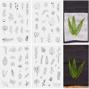 Beadthoven 64pcs Water Soluble Embroidery Stabilizers, Stick and Stitch Embroidery Paper with Pre-Printed Sea Life Patterns Wash Away Adhesive Stabilizers for Hand Sewing Lover Beginners in Kuwait