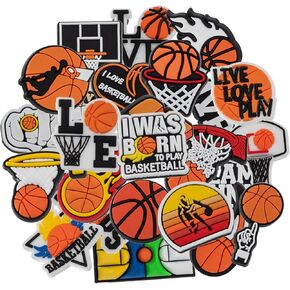 Sports Shoe Charms Fit for Croc Clog Wristband Bracelet Decoration Soccer Basketball Baseball Football Hockey Gymnastis Boxing Pins Accessories Shoe Charm for Men Women