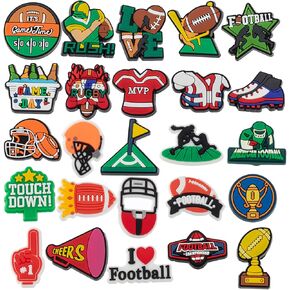 Sports Shoe Charms Fit for Croc Clog Wristband Bracelet Decoration Soccer Basketball Baseball Football Hockey Gymnastis Boxing Pins Accessories Shoe Charm for Men Women