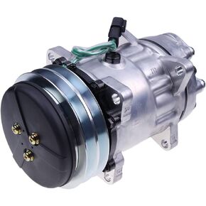 FridayParts SD7H15 Air Conditioning Compressor VOE 111044194 VOE111044194 Compatible for Volvo L90E L90D L70E L70D L60E L50E A25D A30D EW140B EW160B Replacement
