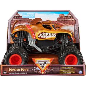 Monster Jam, Official Monster Mutt Dalmatian Monster Truck, Collector Die-Cast Vehicle, 1:24 Scale, Kids Toys for Boys Ages 3 and up