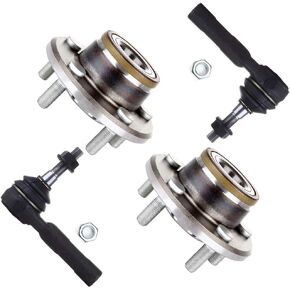 SCITOO 4pcs Front Wheel Hub Assembly Suspension Kit - Fit for Chrysler 300 2WD for Dodge Challenger 2WD for Dodge Charger 2WD for Dodge Magnum 2WD Outer Tie Rod End Wheel Hub Bearing - 513224