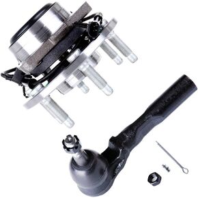 SCITOO 2pcs Wheel Hub Assembly Suspension Kit - Fit for Chevrolet Silverado 1500 2WD for GMC Sierra 1500 2WD Outer Tie Rod End Wheel Hub Bearing - 515054