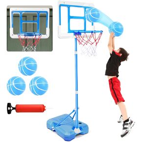 ShyLizard Boys Toy Gifts for 3 4 5 6 7 8 Years Old, Kids Basketball Hoop Adjustable Height 3.5FT-6.2FT, Mini Basketball Hoop for Kid Boys, Basketball Goal Toys Outdoor Indoor Game Gifts for Boys