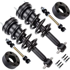 SCITOO 6-PC SET Suspension Kit For Chevy Avalanche Suburban 1500 Tahoe For GMC Yukon Front Sway Bar Links, 139105 F Complete Strut Coil Spring Assembly Struts Shocks, 3 Inch Front Leveling Lift Kit